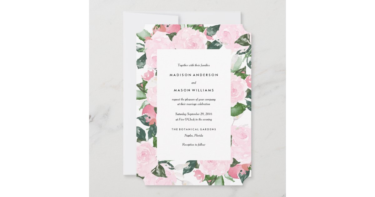 Chic Romance | Wedding Invitation | Zazzle