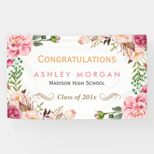 Rustic Wood String Lights Lace Graduation Party Banner