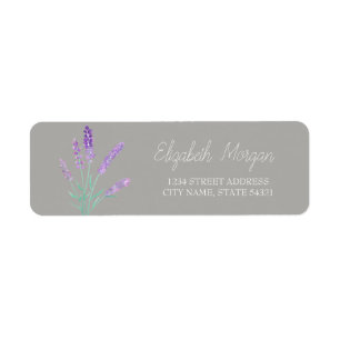Chic Romantic Lavander Address Label