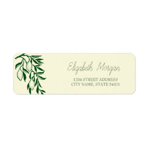 Chic Romantic Lemons Address Label