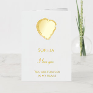Chic Romantic Love Heart Forever Foil Greeting Card