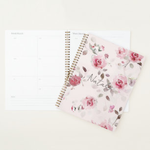 Chic Romantic Pink Floral   Planner