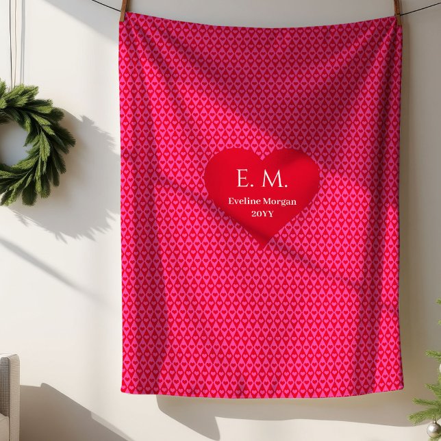 Chic Romantic Red Hearts Love Gift for Boyfriend Sherpa Blanket (Chic Romantic Red Hearts Love Gift for Boyfriend Sherpa Blanket)