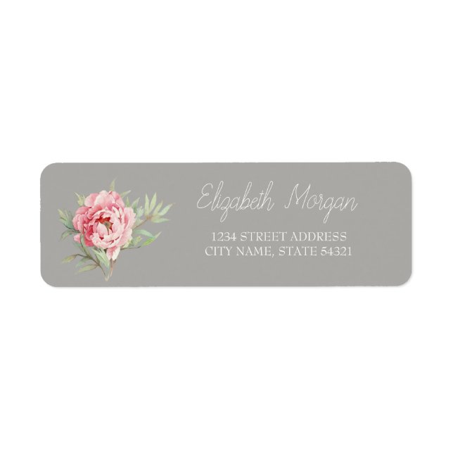 Chic Romantic  Rose  Address Label (Front)