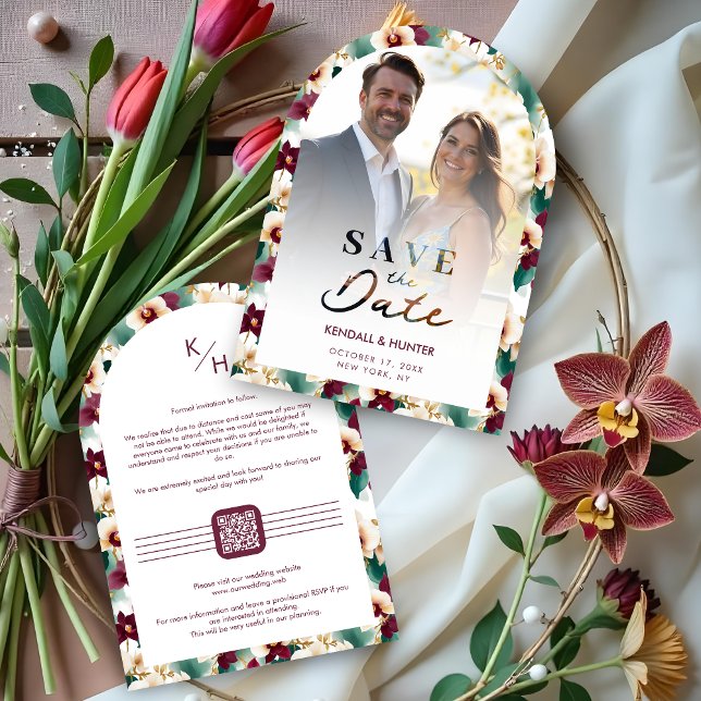 Chic Romantic Sheer Design Delicate Die-Cut Save The Date (Elegant Romantic Sheer Design with Delicate Die-Cut Details Photo Wedding Save the Date Cards.)