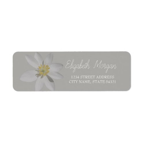 Chic Romantic White Daisy  Address Label