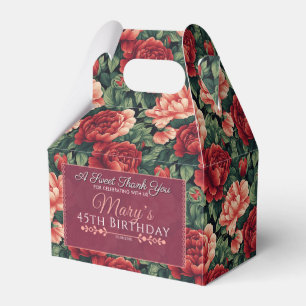 Chic Rose Birthday Favor Box For Sweet Treats