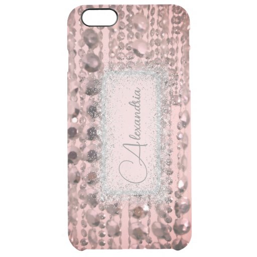 Chic Rose Blush Stringed Beads      Uncommon iPhon Clear iPhone 6 Plus Case