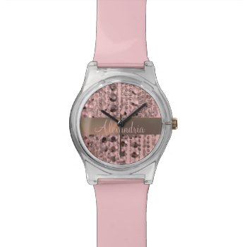 Chic Rose Blush Stringed Beads           Watch by Zantastique_Designs at Zazzle
