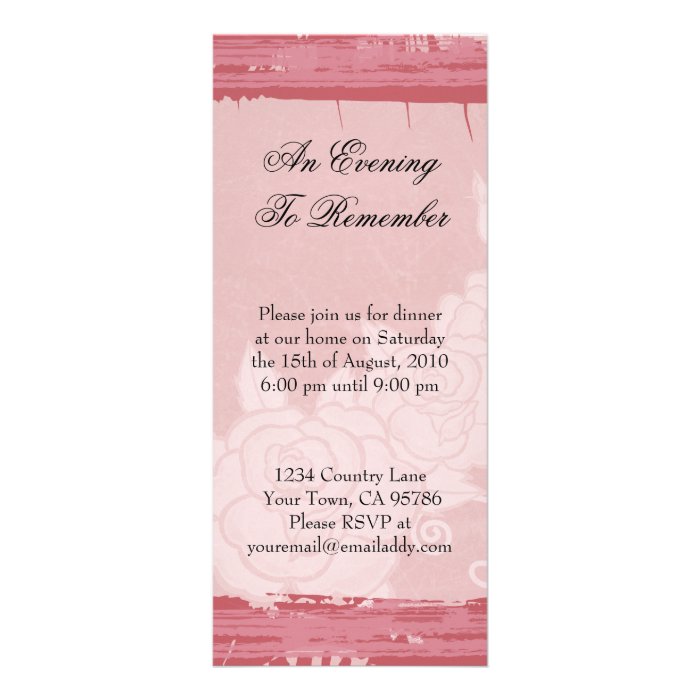 Chic Rose Dinner Party Invitation