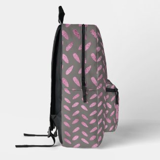 Chic Rose Girl Name Printed Backpack