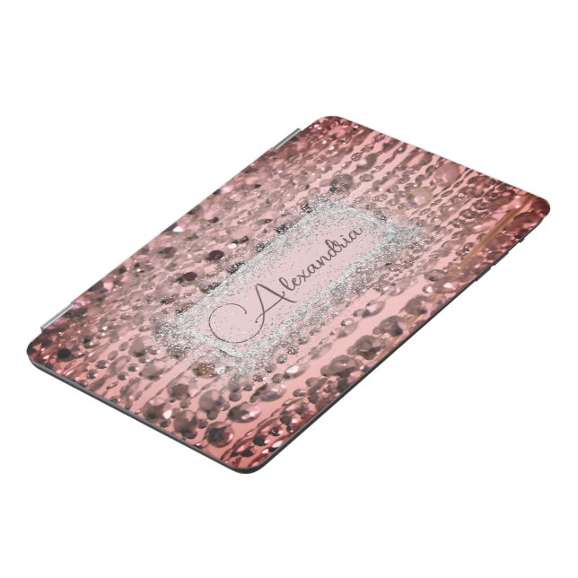 Chic Rose Glittery Blush Stringed Beads     iPad Mini Cover (Side)