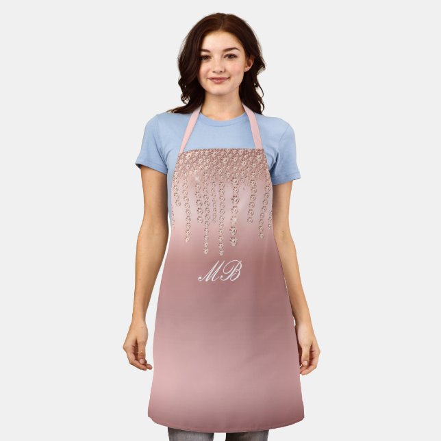 Chic Rose Gold Apron (Worn)