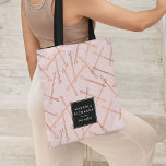 Chic Rose Gold Bobby Pins Pink Personalized Tote Bag<br><div class="desc">Coordinates with the Chic Rose Gold Bobby Pins Hair Stylist Salon Pink Business Card Template by 1201AM. A fun and eye-catching design of falling faux rose gold bobby pins create an intriguing background on this stylish personalized tote bag. Art and design © 1201AM Design Studio | www.1201am.com</div>