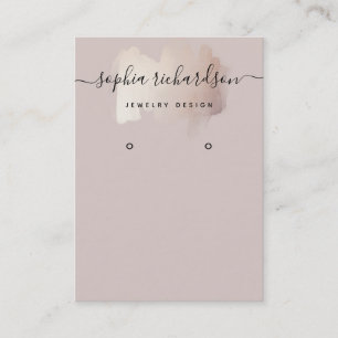 Chic Rose Gold Brush Stroke Earring Display Card