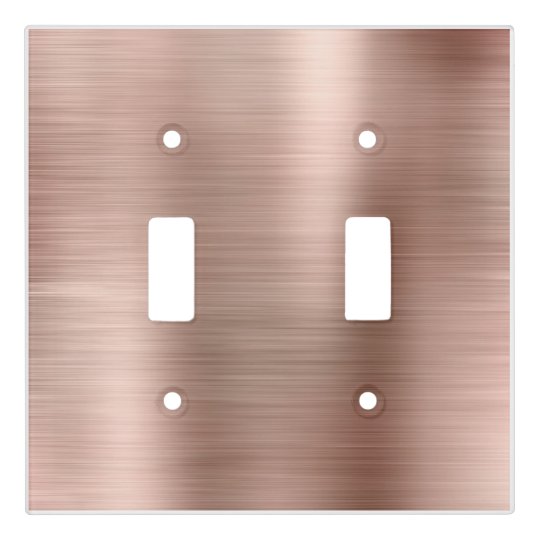 Chic Rose Gold Brushed Metal Light Switch Cover