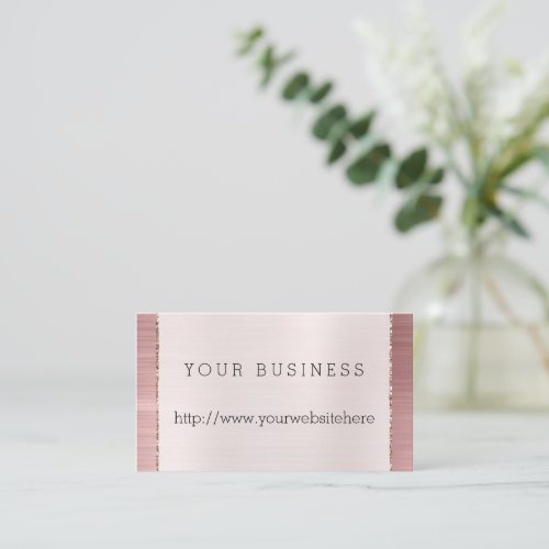 Chic Rose Gold Business Card