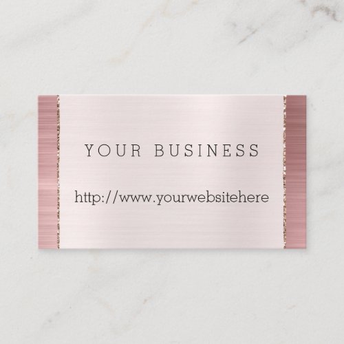 Chic Rose Gold Business Card