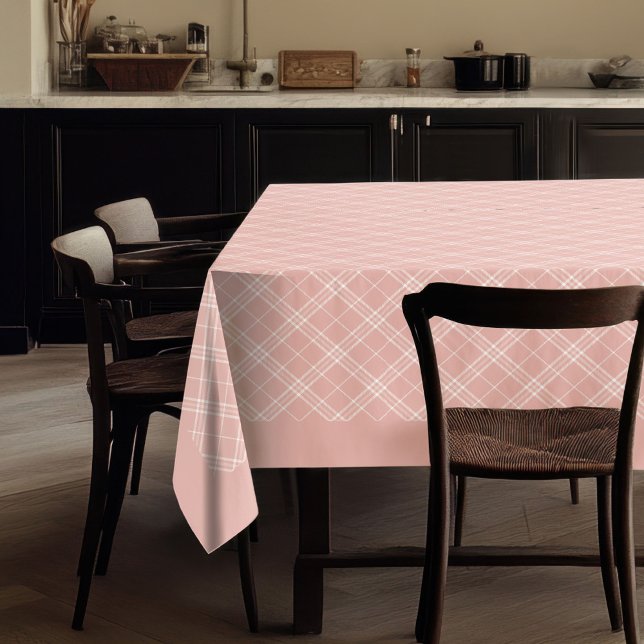 Chic Rose Gold Checkered Tablecloth Style (Chic Rose Gold Checkered Tablecloth Style)