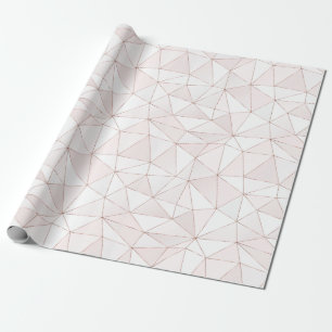 Chic Rose Gold Foil Geometric Abstract Pattern Wrapping Paper