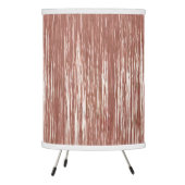 Chic Rose Gold Glam Tinsel Stripes Christmas Tripod Lamp (Left)