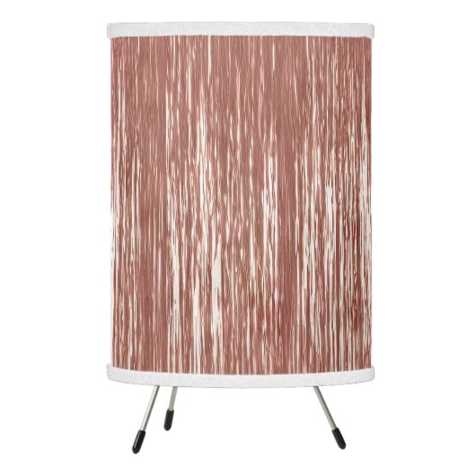 Chic Rose Gold Glam Tinsel Stripes Christmas Tripod Lamp (Left)