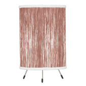 Chic Rose Gold Glam Tinsel Stripes Christmas Tripod Lamp (Back)