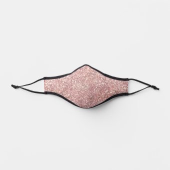 Chic Rose Gold Glitter Sparkles Pattern Premium Face Mask | Zazzle