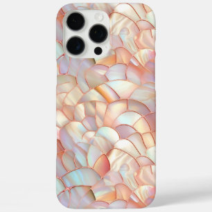 Chic rose gold iridescent mother of pearl iPhone 16 pro max case