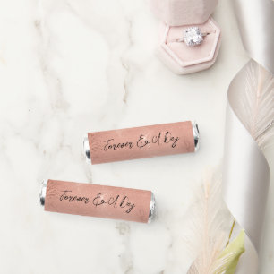 Chic Rose Gold Lace Wedding Breath Savers® Mints