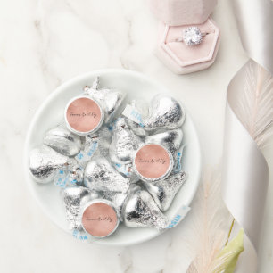 Chic Rose Gold Lace Wedding Hershey®'s Kisses®