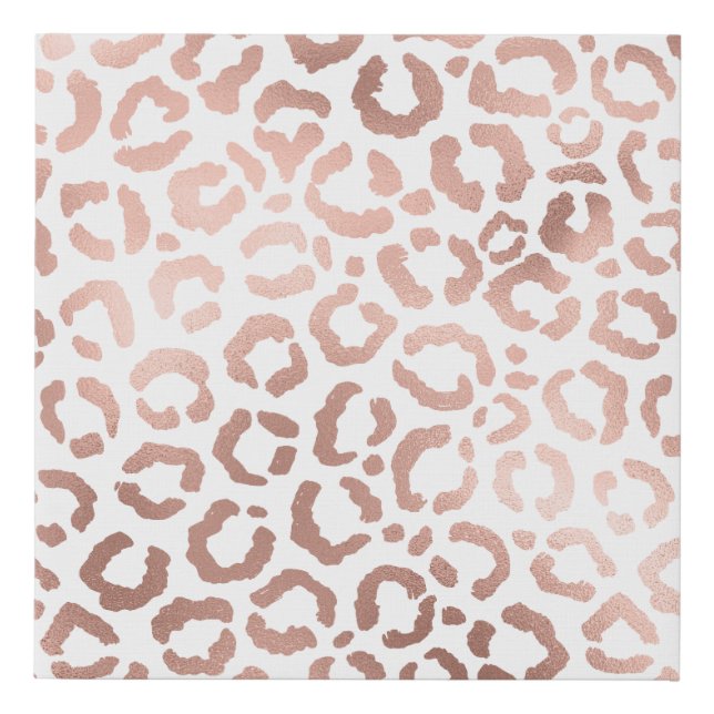Chic Rose Gold Leopard Cheetah Animal Print (Front)