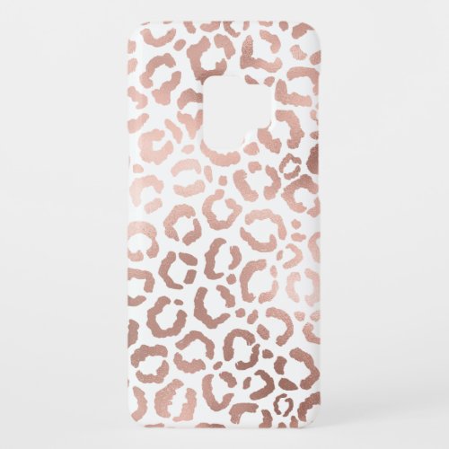 Chic Rose Gold Leopard Cheetah Animal Print Case_Mate Samsung Galaxy S9 Case