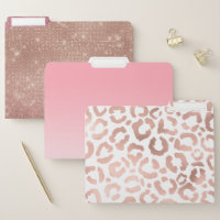 Chic Rose Gold Leopard Cheetah Animal Print