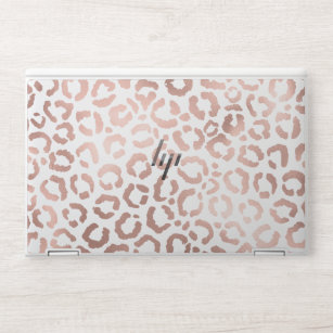 Chic Rose Gold Leopard Cheetah Animal Print HP Laptop Skin