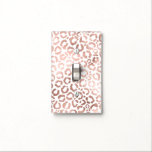 Chic Rose Gold Leopard Cheetah Animal Print Light Switch Cover<br><div class="desc">This elegant and chic design is perfect for the modern fashionista. It features a faux printed rose gold hand-drawn leopard/cheetah safari animal print on a simple white background. It's pretty, cute, and trendy! ***IMPORTANT DESIGN NOTE: For any custom design request such as matching product requests, color changes, placement changes, or...</div>