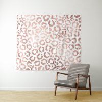 Chic Rose Gold Leopard Cheetah Animal Print