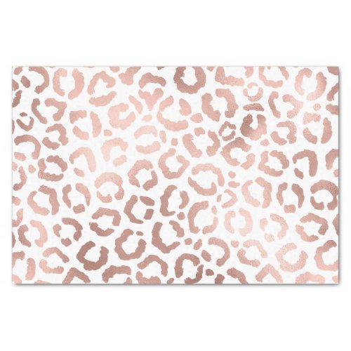 Chic Rose Gold Leopard Cheetah Animal Print Tissue Paper