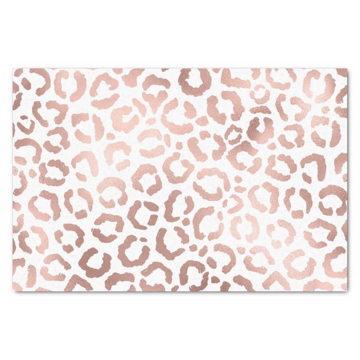 Chic Rose Gold Leopard Cheetah Animal Print Tissue Paper | Zazzle.com