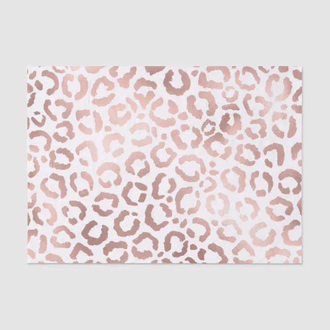 Chic Rose Gold Leopard Cheetah Animal Print Tissue Paper | Zazzle