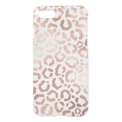 Chic Rose Gold Leopard Cheetah Animal Print iPhone SE87 Case
