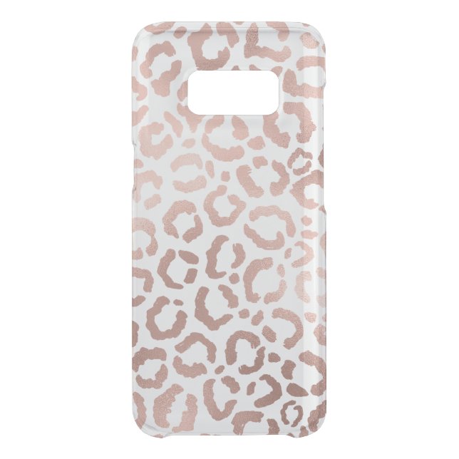 Chic Rose Gold Leopard Cheetah Animal Print Uncommon Samsung Galaxy Case (Back)