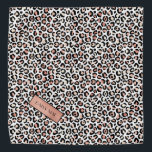 Chic Rose Gold Leopard Pattern Personalized Bandana<br><div class="desc">Show how much you love animals with this cute rose gold leopard print patterned bandana. Personalize it with your pet's name in the rose gold nameplate. Bet your pet will look adorable wearing it!</div>