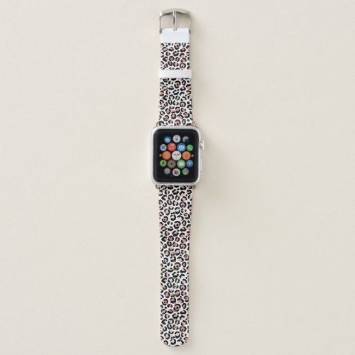 Chic Rose Gold Leopard Print Apple Watch Band