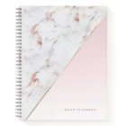 Chic Rose Gold Marble Blush Personalized