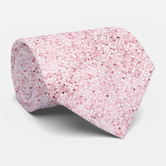 Chic rose gold sparkle wedding neck tie