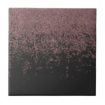 Chic Rose Gold Speckled Glitter Ombre Black Ceramic Tile<br><div class="desc">This modern and chic faux printed rose gold speckled glitter and black ombre is perfect for the trendy and stylish woman. Its fashionable and trendy design is great for many gifts and occasions. Enjoy this elegant and glamorous print for your next purchase; for yourself,  your friends,  and your family.</div>