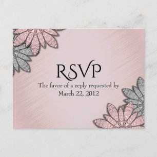 Chic Rose RSVP with Menu Choice