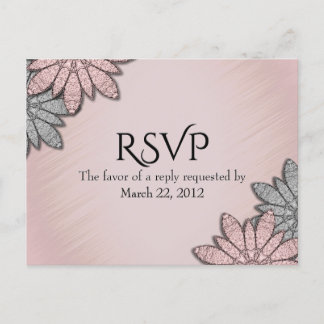 Chic Rose RSVP with Menu Choice