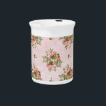 Chic Roses Pitcher<br><div class="desc">Chic Roses romantic girly flowers vintage</div>